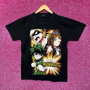 My Hero Academia Midoriya Uraraka Bakugo Anime Tee L